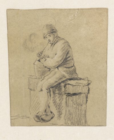 siddende bonde af Pieter Bartholomeusz. Barbiers