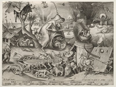 De syv dødssynder: vrede. af Pieter Bruegel the Elder