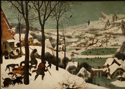 Tysk: Jäger im Schnee (vinter) månedlig cyklus, scene: Jægerne i sneen (januar) af Pieter Brueghel the Elder