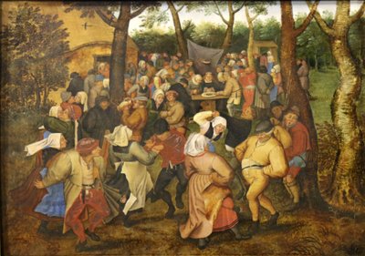 Bryllupsdans. af Pieter Brueghel the Younger