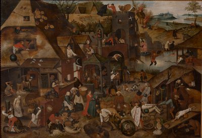Flamske ordsprog, 1607. af Pieter Brueghel the Younger