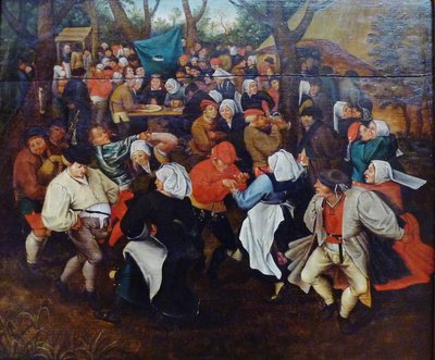 Fransk:  La Danse de noce Bryllupsdansen af Pieter Brueghel the Younger