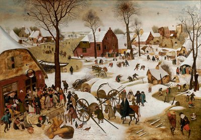 Folketællingen i Betlehem Nummereringen i Betlehem, begyndelsen af det 17. århundrede.. af Pieter Brueghel the Younger
