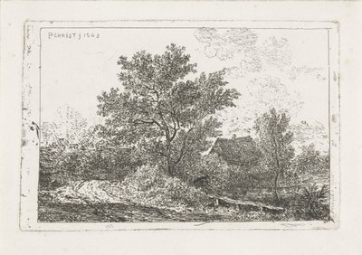 Landskab med gård af Pieter Casper Christ
