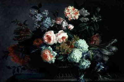 Still Life of Flowers (olie på lærred) af Pieter Casteels
