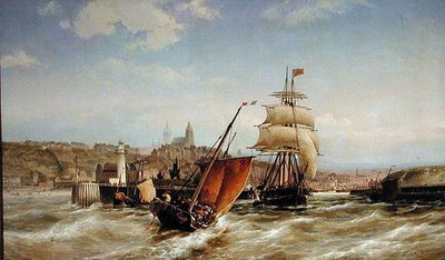 Boulogne Havn af Pieter Christiaan Cornelis Dommelshuizen
