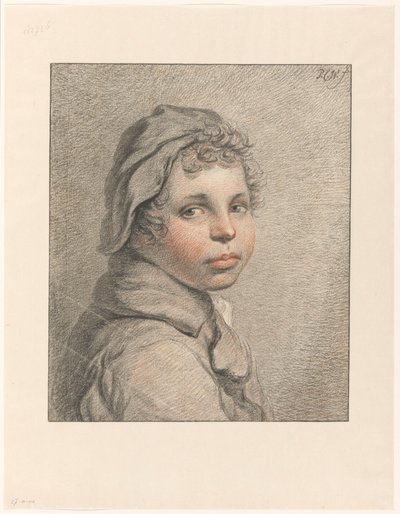 Studieleder af en dreng af Pieter Christoffel Wonder (signed by artist)