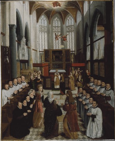 Præsentationen af Jomfruen i templet, ca. 1530-35 (olie på lærred) af Pieter Claeissens