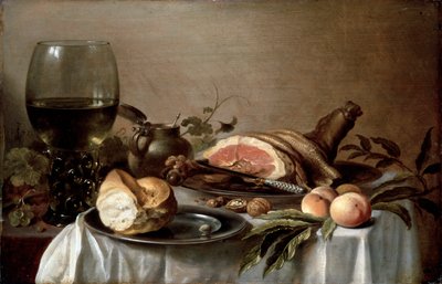 Morgenmad med skinke, 1647. af Pieter Claesz