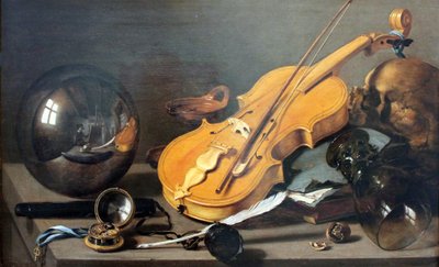 Tysk: Vanitas Still Life with Self-Portrait Vanitas Still Life with Self-Portrait af Pieter Claesz