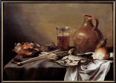 Stilleben med fisk Maleri af Pieter Claesz (1597-1661) 1644 Dim. 0,59 x 0,82 m Nantes, Musee des Beaux Arts af Pieter Claesz