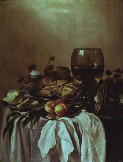 Stilleben med en krabbe af Pieter Claesz
