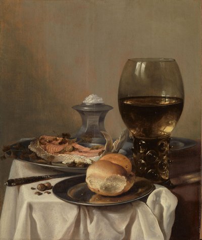 Stilleben med et salt af Pieter Claesz