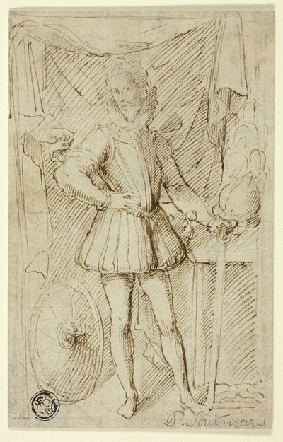 Portræt af en adelsmand i rustning af Pieter Claesz. Soutman