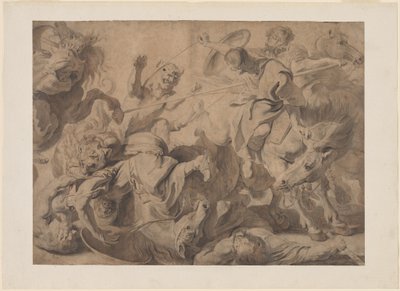 Løvejagt af Pieter Claesz Soutman and Sir Peter Paul Rubens