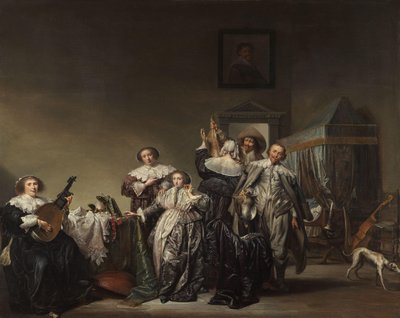 Galant Selskab Kavalerer og damer af Pieter Codde