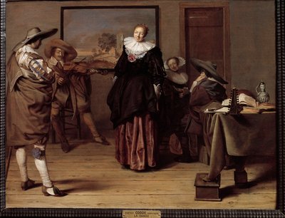 Dansetimen Maleri af Pieter Codde (1599-1678) af Pieter Codde