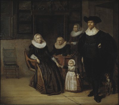 Portræt af en familie, 1661 af Pieter Codde