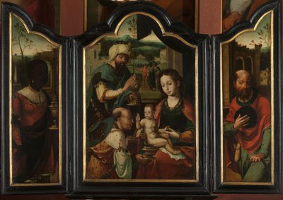 Triptykon med tilbedelse af vismændene af Pieter Coecke van Aelst (I) (workshop of)