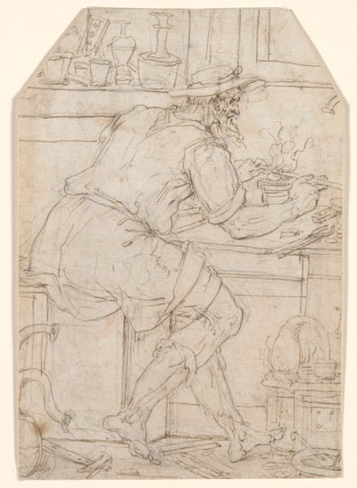Håndværker på arbejde af Pieter Coecke van Aelst