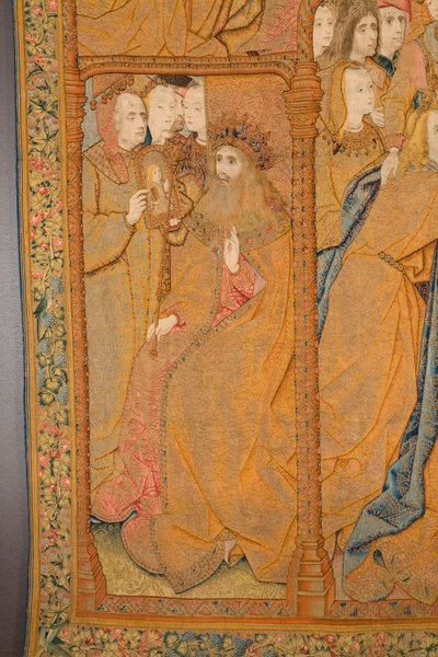 flamsk gobelin. Bebudelse. Detalje, ca. 1502-04 (guld, sølv, silke og uld) af Pieter Coecke van Aelst