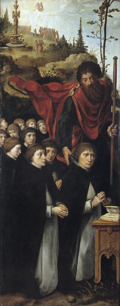 Apostlen Sankt Jakob den Store med prædikanter Højre panel af Triptykonen The Last Judgment af Pieter Coecke van Aelst