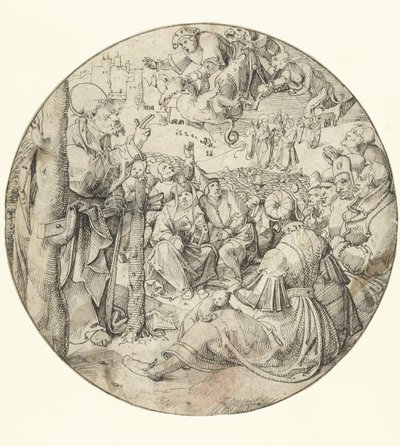 Peter forårsager Simon Tryllekunstnerens fald af Pieter Cornelisz. genaamd Kunst