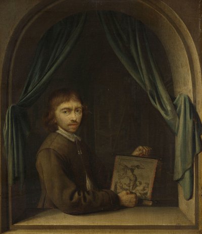 Portræt af en maler af Pieter Cornelisz. van Egmondt (attributed to)