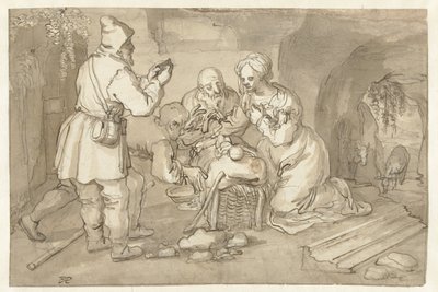 Tilbedelse af hyrderne af Pieter Cornelisz. van Rijck