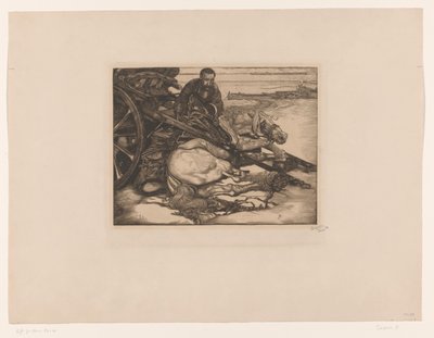 Såret Trækhest af Pieter Dupont (signed by artist)
