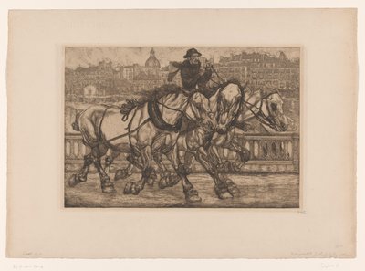 Heste på Pont Sully i Paris L