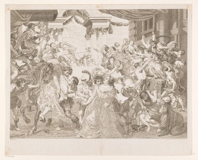 Sabine Virgin Robbery af Pieter Franciscus Martenasie