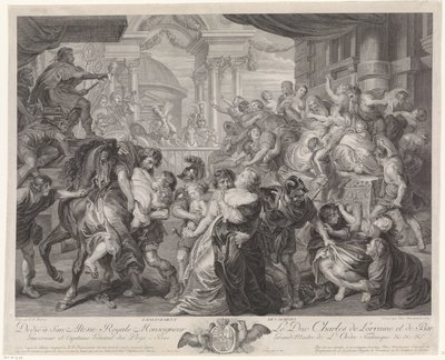 Sabine Virgin Robbery af Pieter Franciscus Martenasie