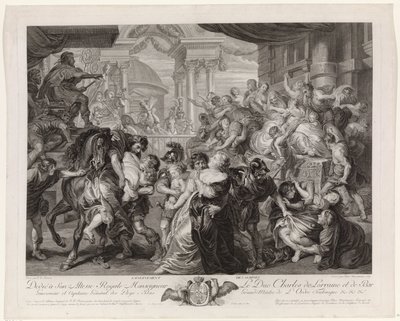 Sabine Virgin Robbery af Pieter Franciscus Martenasie