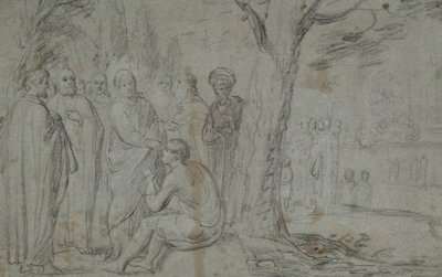 Kristus helbreder den blinde mand (recto); Venus og Amor (verso) af Pieter Fransz. de Grebber