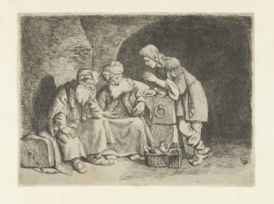Joseph forklarer bagerens og munskrens drømme af Pieter Fransz de Grebber