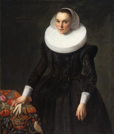 Portræt af en ung dame - Portræt af en ung dame, af Grebber, Pieter Fransz de (ca. 1600-1652/3). olie på lærred af Pieter Fransz. de Grebber