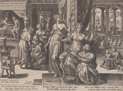 Barnets fødsel, fra Menneskelivets forløb, 1570. af Pieter Furnius