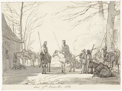 Kosakkernes bivuak, 9. december 1813 af Pieter Gerardus van Os (signed by artist)
