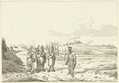 En omrejsende patrulje, 1813-1814 af Pieter Gerardus van Os (signed by artist)