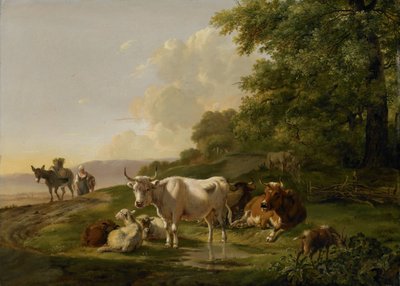 Landskab med kvæg af Pieter Gerardus van Os