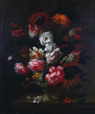 Stilleben af blomster i en urne (par 78177) af Pieter Hardime