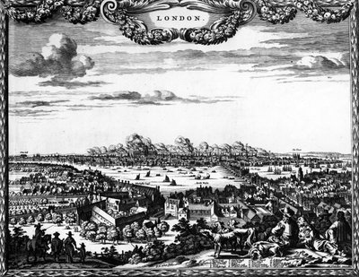 Broadside of the Great Fire of London, 1666 af Pieter Hendricksz Schut