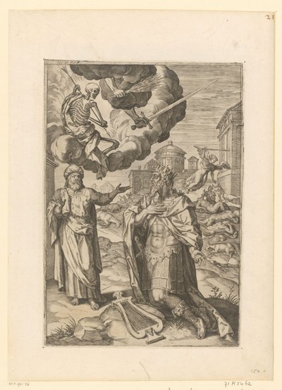 David og Salomon beder om afslutningen på Israels straf af Pieter Jalhea Furnius (possibly)