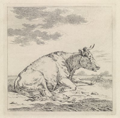 Tilbagelænet ko, til højre af Pieter Janson