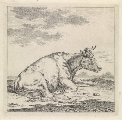 Tilbagelænet ko, til højre af Pieter Janson