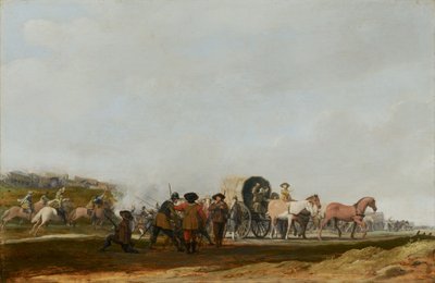Bagholdsangreb for en hærkonvoj, 1631 af Pieter Jansz Post