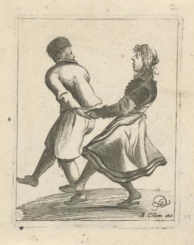 dansende par af Pieter Jansz Quast