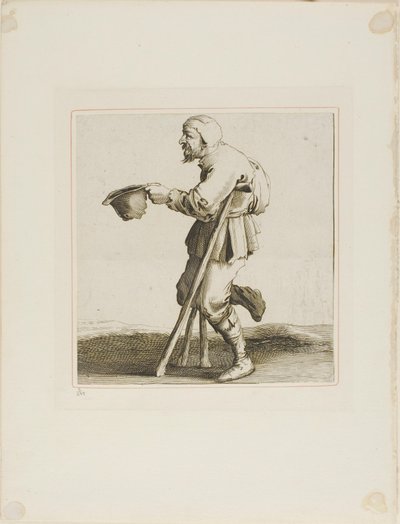 Lame Beggar Asking for Alms, fra T is al verwart-gaern (Det er allerede forvirrende) af Pieter Jansz. Quast