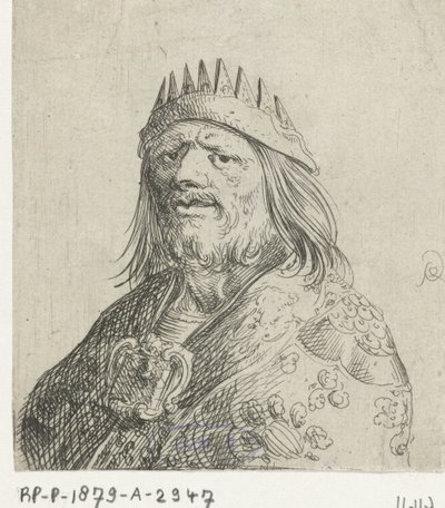 Portrætbuste af en konge af Pieter Jansz Quast